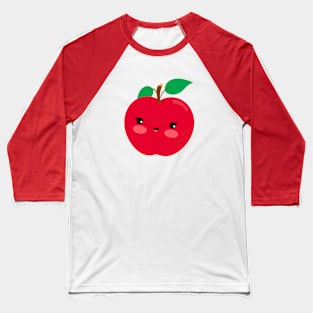 Kawaii Illustration Apple Baseball T-Shirt